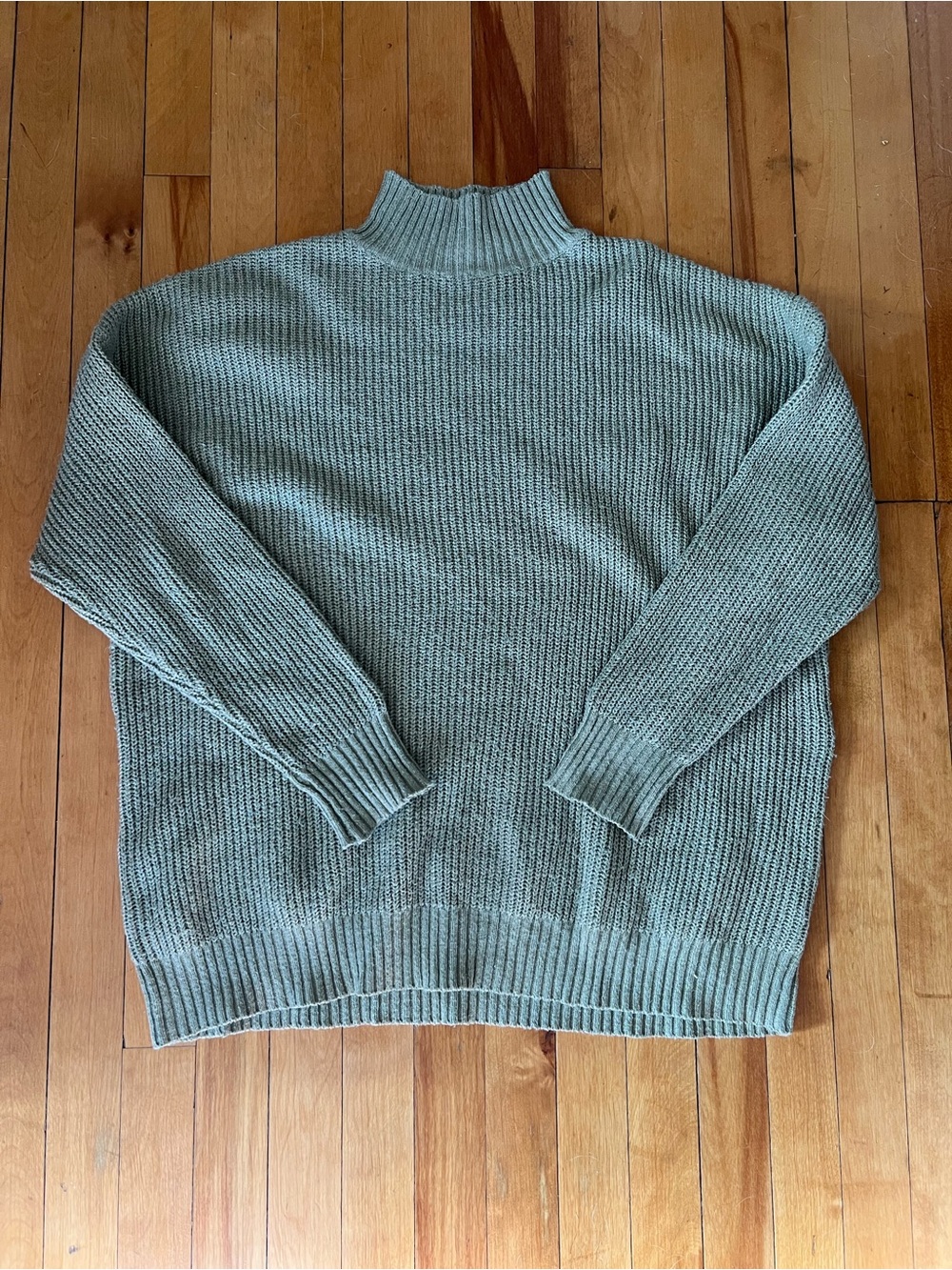 Women’s Mock Neck Knit Sweater in Sage Green